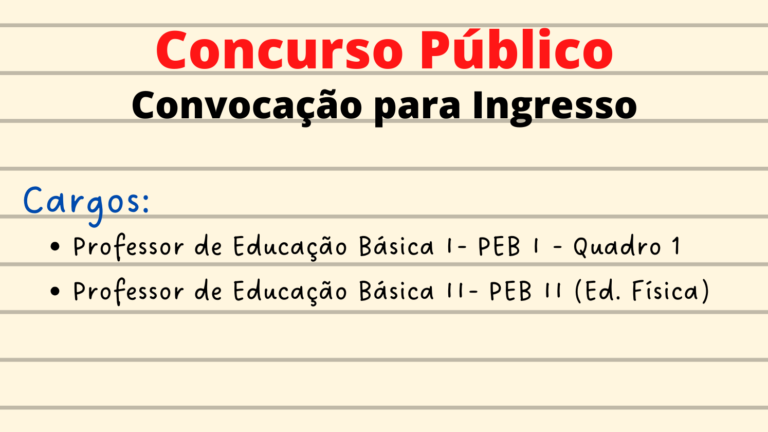 Imagem notícia Convocação para Ingresso - Concurso Público